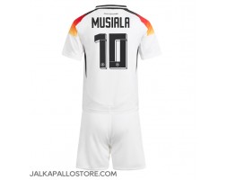 Saksa Jamal Musiala #10 Kotipaita Lapsille EM-Kisat 2024 Lyhythihainen (+ shortsit)